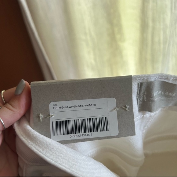 Everlane The Way High Sailor Jean in Bright White Wide Leg Denim NEW‎ Size 23R - Picture 11 of 11